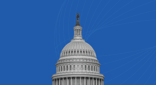 Image of US Capitol evoking data flow