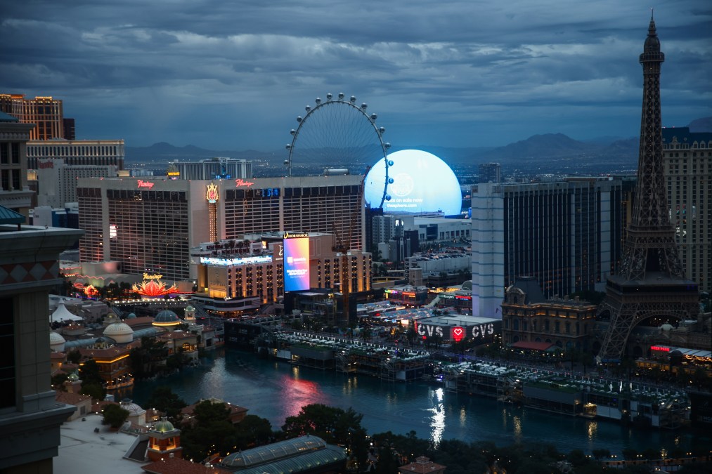 A view of the Las Vegas Strip on November 16, 2023. (Jakub Porzycki/NurPhoto via Getty Images)